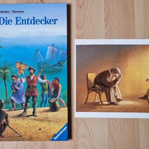 Originalillustration aus: Die Entdecker Schreiber / Thiemeyer, Ravensburger 1992 Bild 3