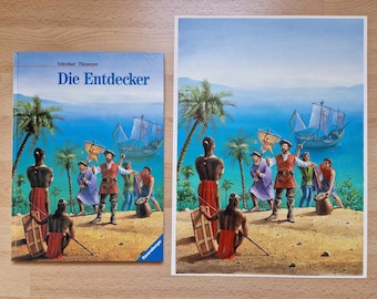 Coverillustration aus: Die Entdecker (Schreiber / Thiemeyer), Ravensburger 1992