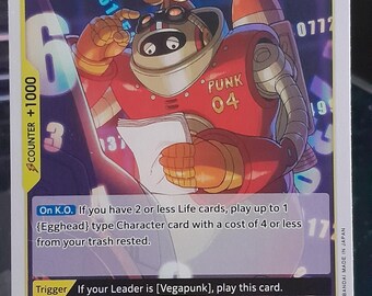 One piece card Pythagoras OP07-105 UC yellow scientist Egghead ENG TCG card