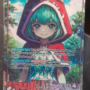 Carta proxy personalizzata One Piece Sugar Leader OP10-003 L Gioco di carte OPTCG Inglese INGLESE mugiwara personalizza ENG sugar personalizzato