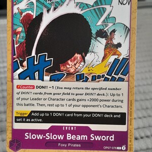 Carte one piece event jeux de cartes ENG TCG slow slow beam sword OP07-076 C