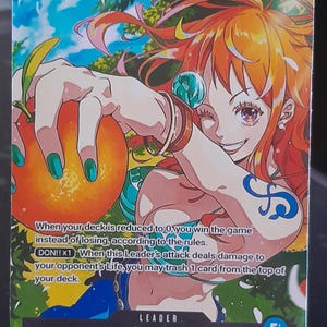 One Piece Nami carta proxy personalizzata OP03-040 L Gioco di carte inglese INGLESE mugiwara personalizza Non HOLO OPTCG nami personalizzata