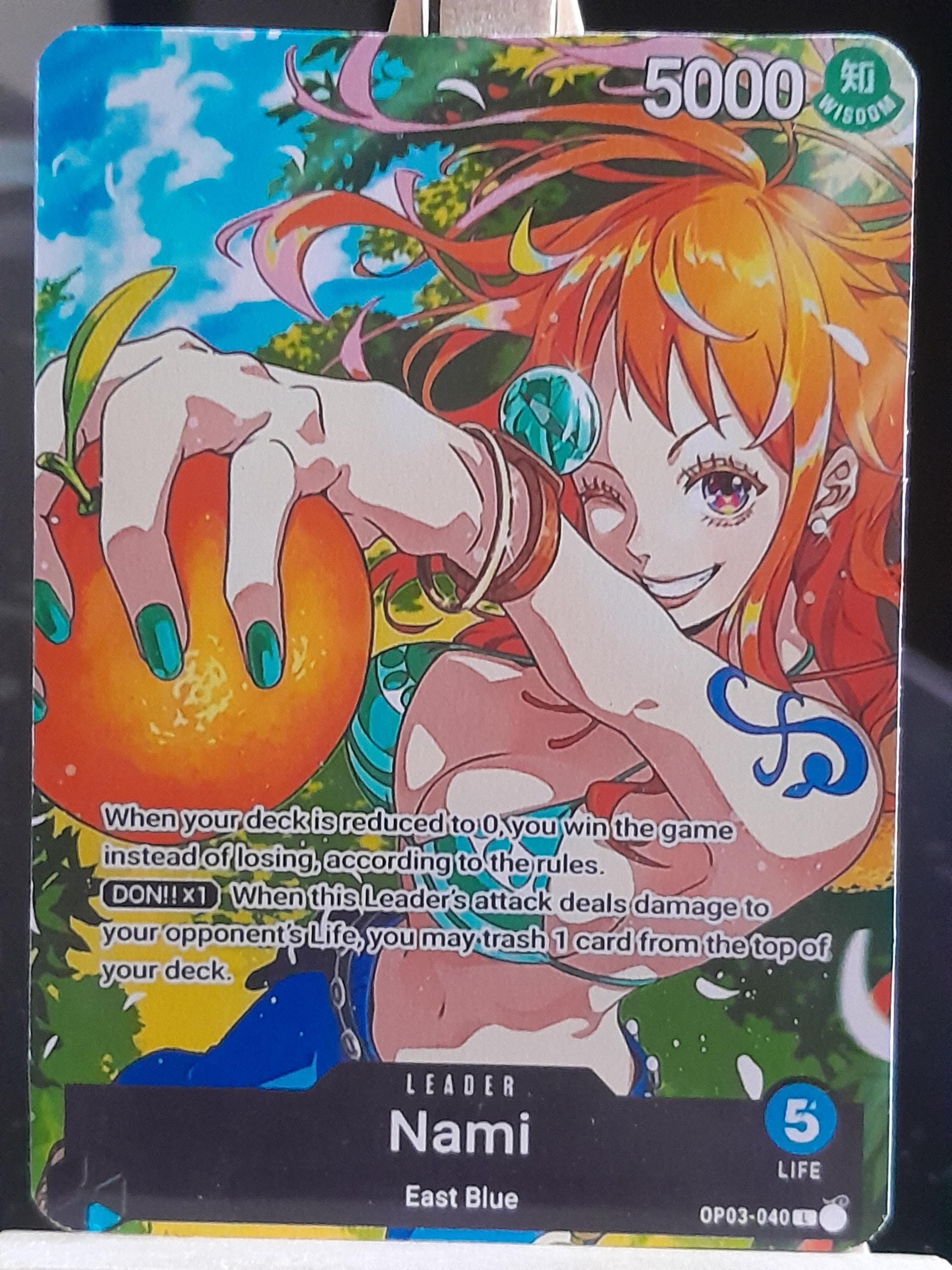 ナミ　OP03-040 L Nami Alt art OP03-040 (Leader) Parallel Pillars of Strength