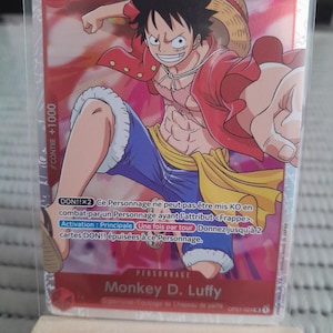 Carte one piece monkey d luffy OP01-024 SR jeu de cartes  TCG FR français