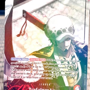 One Piece Trafalgar Law Custom Card ST10-001 L OPTCG English Card Games Proxy Customize Leader Custom