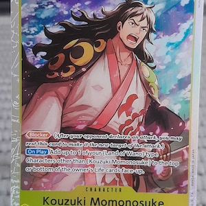 Carte one piece Kouzuki momonosuke piece ENG jeux de cartes TCG wano jaune kouzuki clan OPTCG