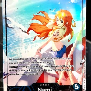 Carte one piece nami custom proxy OP03-040 L jeu de cartes anglais ENGLISH mugiwara customiser Non HOLO OPTCG nami personnalisée