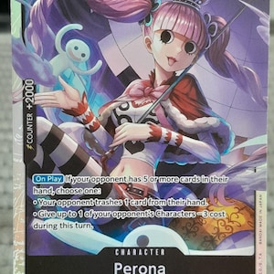 Carte one piece Perona HOLO  OP06-093 SR TCG  jeu de cartes anglais customiser thriller bark Noir eng