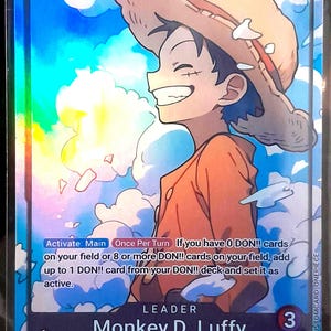 One Piece Monkey D Luffy Custom Proxy ST10-002 L Juego de cartas Inglés Mugiwara ENG Líder Personalizado OPTCG
