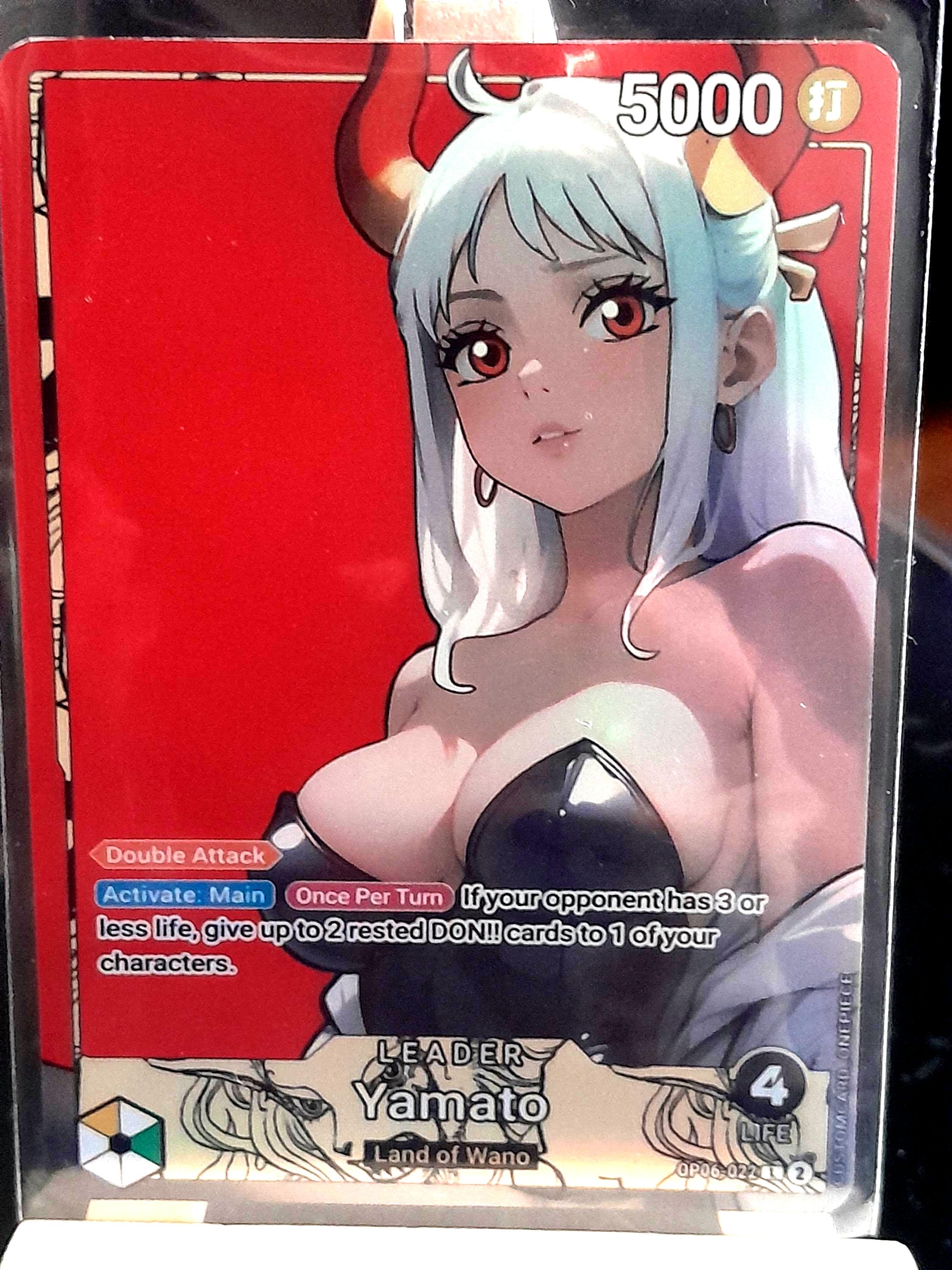 One Piece Yamato Custom Proxy Card OP06-022 L English Card Game ENGLISH mugiwara customize HOLO OPTCG custom
