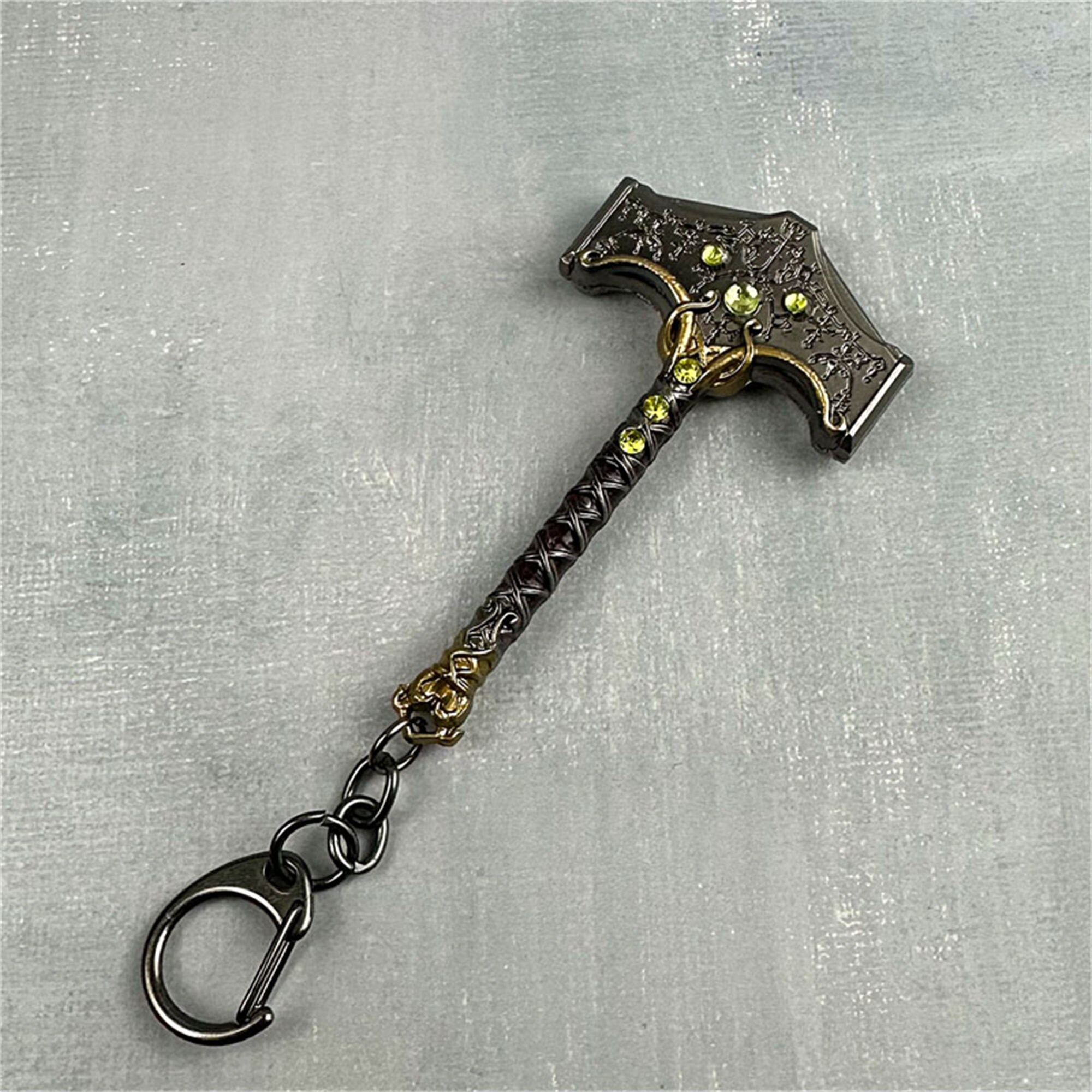 Kratos Weapon Thor Hammer Metal Mjölni Keychain Pendant – Leones Marvelous  Items