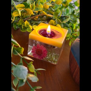 Floral candleholder | Floral Tea light Holder | Valentines gift | Unique tea light holder | Flower candleholder | Set of 2 candle holders
