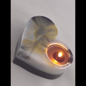 Heart candleholder | Heart Shaped Tea light Holder | Valentines gift | Unique heart tea light holder | Marble tea light holder | Unique Gift