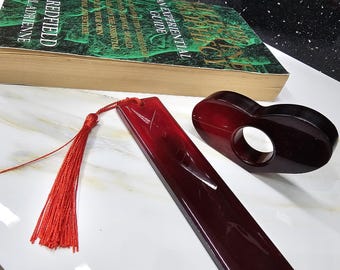 Juego de marcapáginas y portapáginas con purpurina: regalo perfecto para amantes de los libros y lectores, profesores y niños. Elección de colores. Relleno de medias