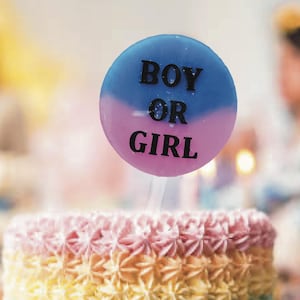 Gender reveal cake topper | Boy or girl cake topper | Gender reveal Cake decoration | Gender reveal party decor | Resin cake topper
