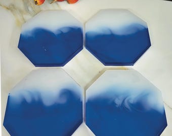 Coasters | Set of 4 Coasters with Holder | Unique Christmas Gifts | Unique Gifts for her | Housewarming Gifts | Custom Gifts | Drink Coaster
