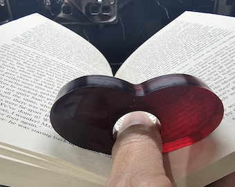 Podstawka na strony książki | Podstawka na kciuk | Podstawka na kciuk do książki | Rozkładarka stron książki | Podstawka na strony książki z żywicy dla miłośników książek | Zestaw prezentowy dla czytelników