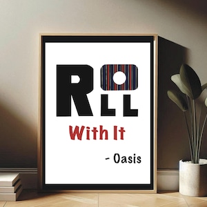 Oasis- Roll With It- 1995 Promo Poster Print - Etsy