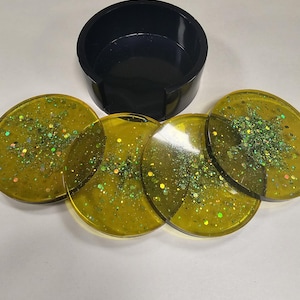 Christmas Coaster set with Holder | Set of 4 | Unique Christmas Gift | Unique Christmas meal decor | Christmas Drink Coasters |Snowflake coa