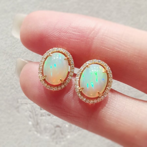 Opal Bridal Earrings Etsy