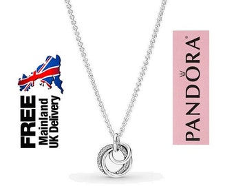 Silver Pandora Family Always Encircled Pendant Necklace, Silver Pendant, Silver Chain, Cubic Zirconia Necklace,Unique Jewellery,Gift For Her