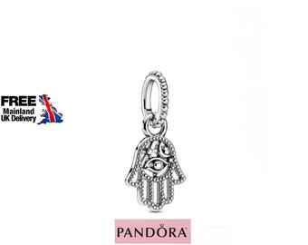 Dangle Charm Hamsa Hand Pandora Protective Meaningful Silver Charms Perfect Birthday and Anniversary Gifts for Women Good Luck Jewellery