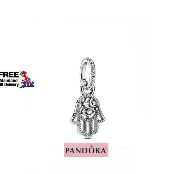 Dangle Charm Hamsa Hand Pandora Protective Meaningful Silver Charms Perfect Birthday and Anniversary Gifts for Women Good Luck Jewellery