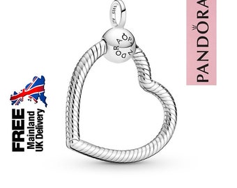 Pandora Moments Heart Charm Pendant, Sterling Silver Everyday Charm Pendant, Silver Jewellery For Her, Hallmarked S925 ALE, Unique Gift UK