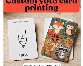 Gepersonaliseerde Yoto MYO Original-kaarten Maak je eigen afspeellijst | Enkel- of dubbelzijdige kunst | Cadeautje voor het slapengaan voor kinderen NFC-blanco's (geen sticker)