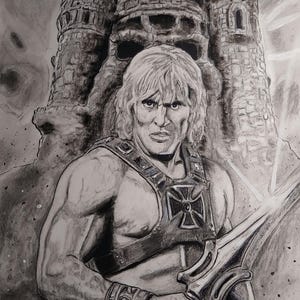HE-MAN PREMIUM Comic Book Art 11x17 Original Handmade Masters of the Universe Artwork includes Digital CoA Signature & Artist Card Mint Wow*