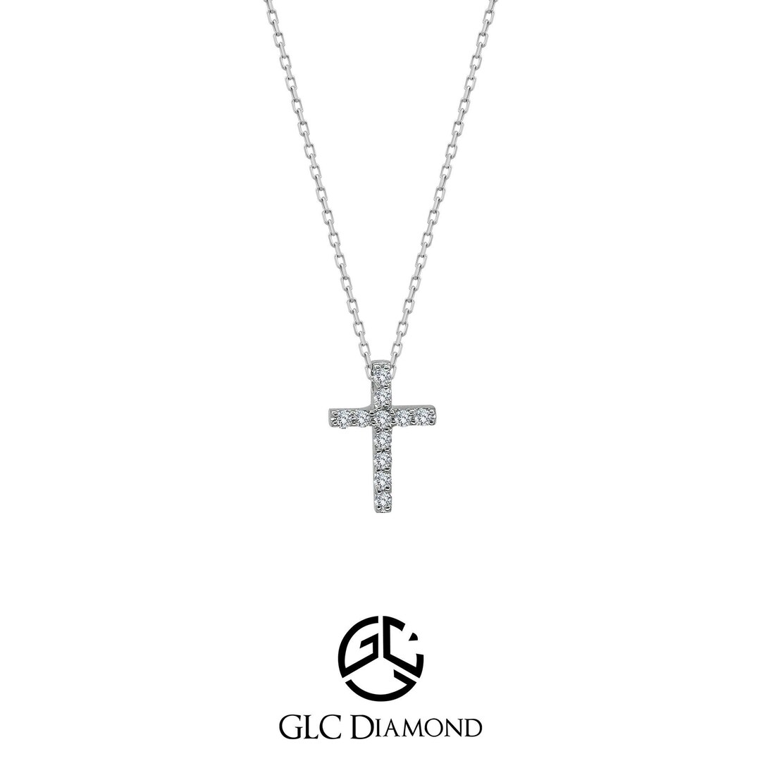 Cross Diamond Necklace Religious Pendants Gift for Women - Etsy