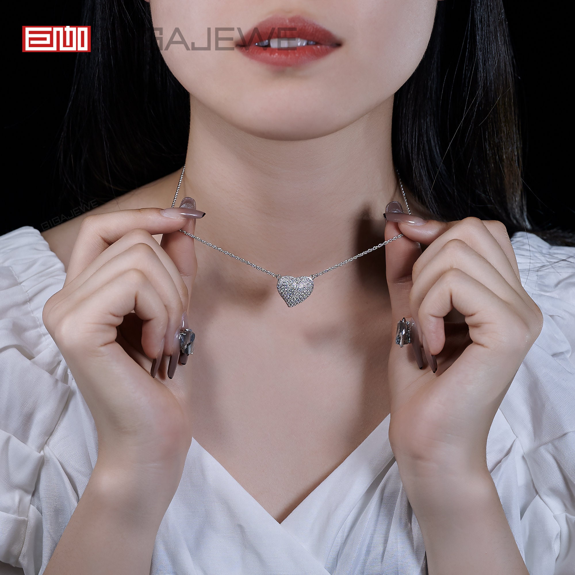 GIGAJEWE DEF Color Small Size Lab Grown Diamond Necklace 9k/14k/18k ...