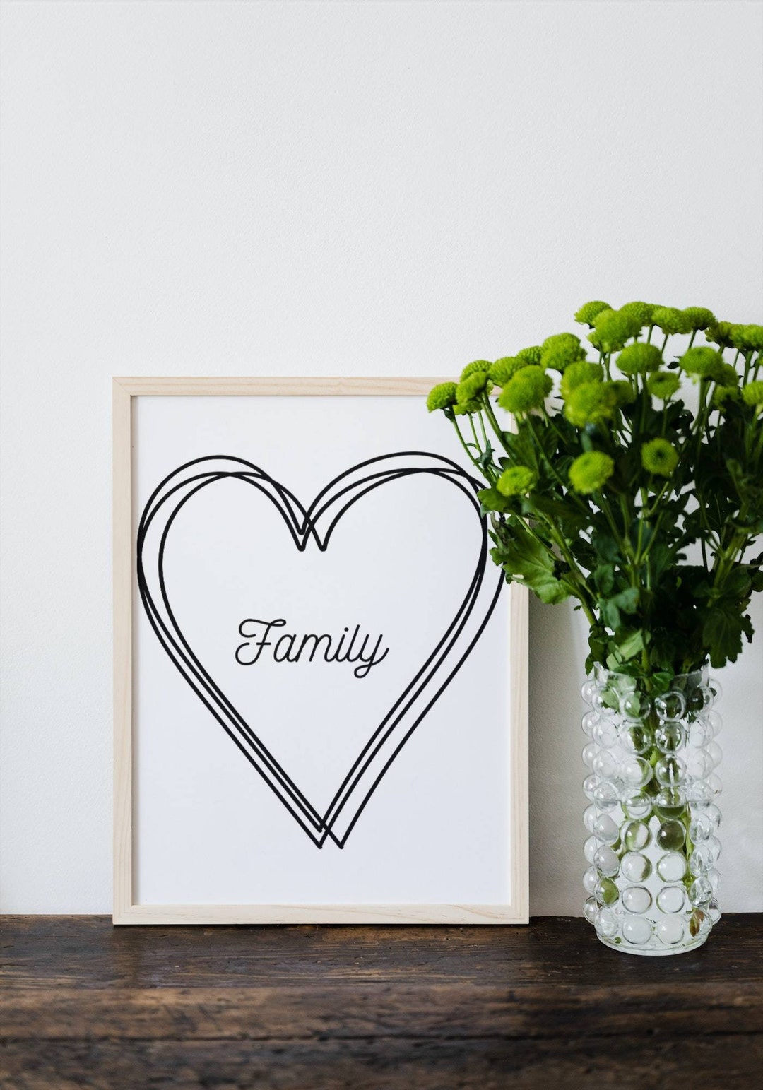 Family Love Wall Art Quote, Wall Prints, Inspirational Quote, Family
