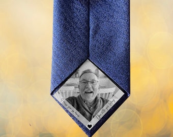 Photo Tie,Wedding gift for dad,Tie patch customizable for everything.