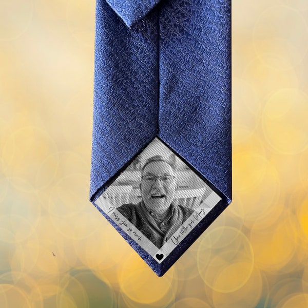 Photo Tie,Wedding gift for dad,Tie patch customizable for everything.