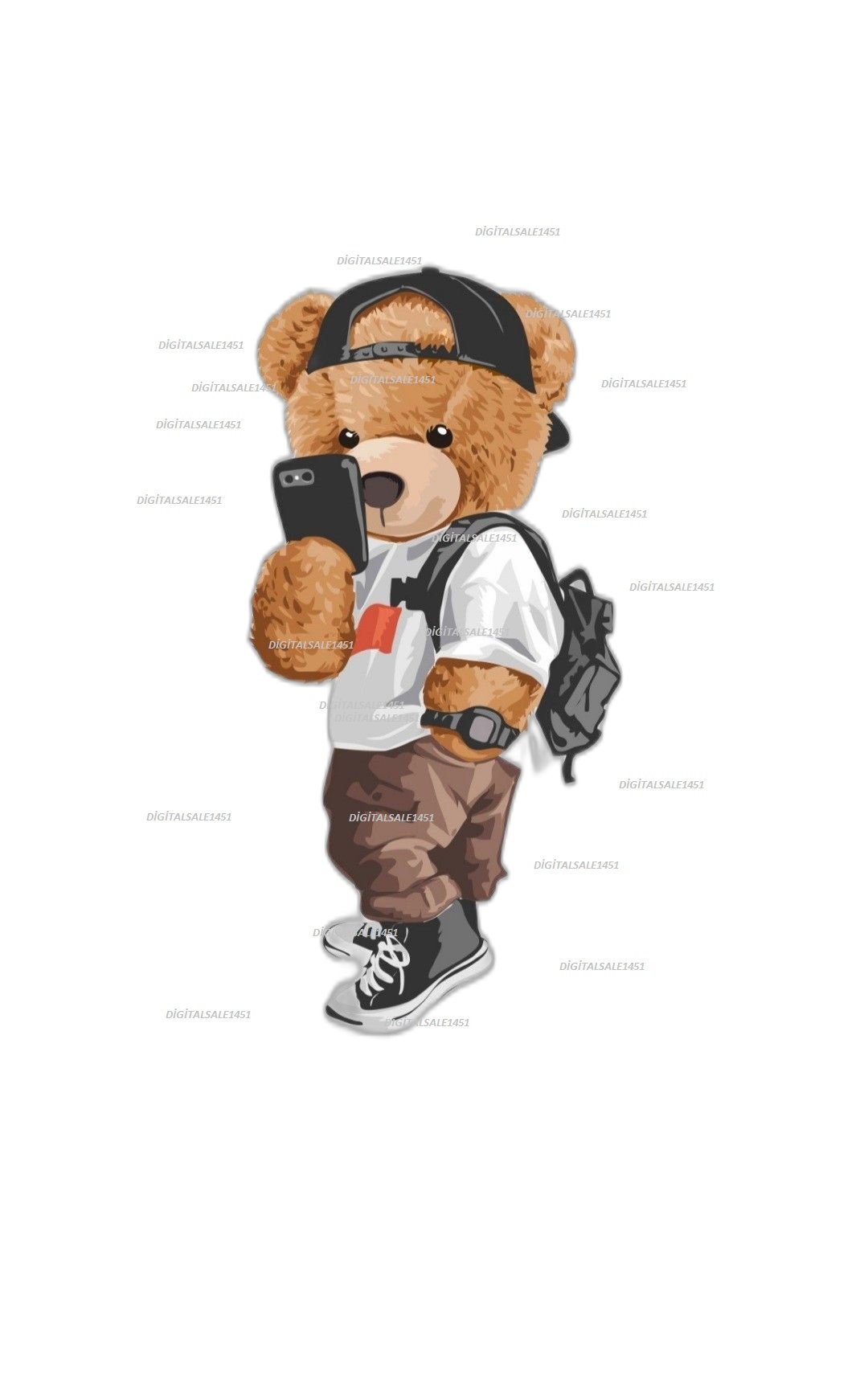 Teddy bear png teddy bear selfie svg teddy bear with bag Etsy Polska