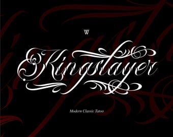 King Slayer Tattoo Font Set: Blackletter Calligraphy (Instant Download)