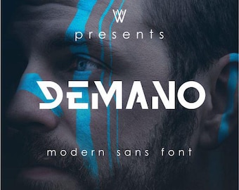 Demano Modern Logo Font: Futuristic Bold Geometric Typeface