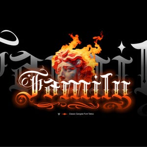 Gangsta Chicano Blackletter Fonts Set for Ink Lovers | Perfect for Tattoos & Apparel Design