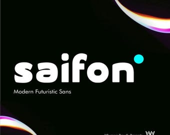 Fuente moderna Saifon: fuente de logotipo geométrico futurista y audaz