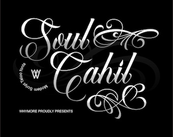 Soul Cahill Tattoo Font Bundle: Blackletter & Chicano Styles (Digital Download)