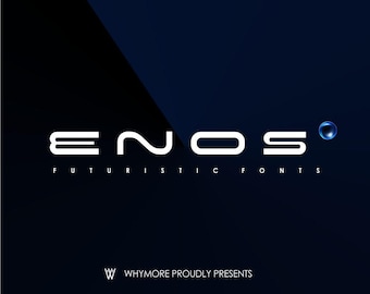 ENOS Futuristic Font: Bold Modern Typefaces for Logo & Branding