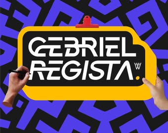 Futuristic Sports Font: Gebriel Regista - Y2K Geometric Sans-Serif