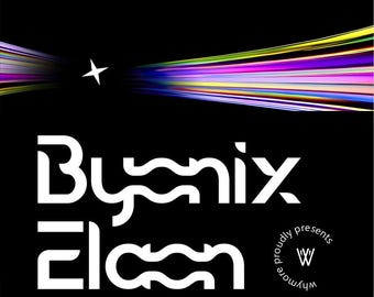 Futuristic Geometric Font: Byonix Elaon Bold Ligature Font (OTF, TTF, WOFF
