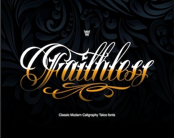 Chicano Tattoo Font Bundle | Blackletter Calligraphy (Digital Download)