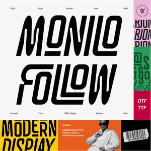 Monilo Bold Condensed Narrow Display Font Graffiti Font, Urban Font, Street Font,  Hip hop font, Graffiti Alphabet, Graffiti art, canva Font