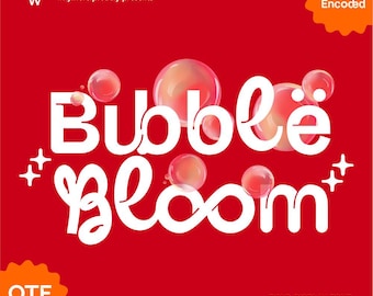 Bubble Bloom Font: Fun Bold Typeface for Kids (OTF/TTF)