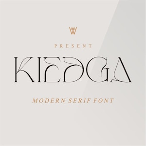 KIEDGA / Font Serif per matrimoni, calligrafia, stili eleganti, kit per inviti, utilizzo su Cricut, Procreate, Canva modificabile, titoli per matrimoni.