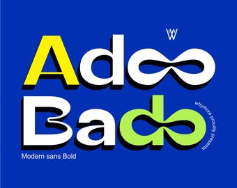 Adoo Bado Sans Bold - Clean Modern Typeface