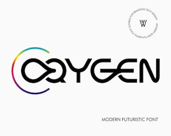 Futuristic Geometric Sans Serif Font: Modern Logo, Branding & Y2K Design